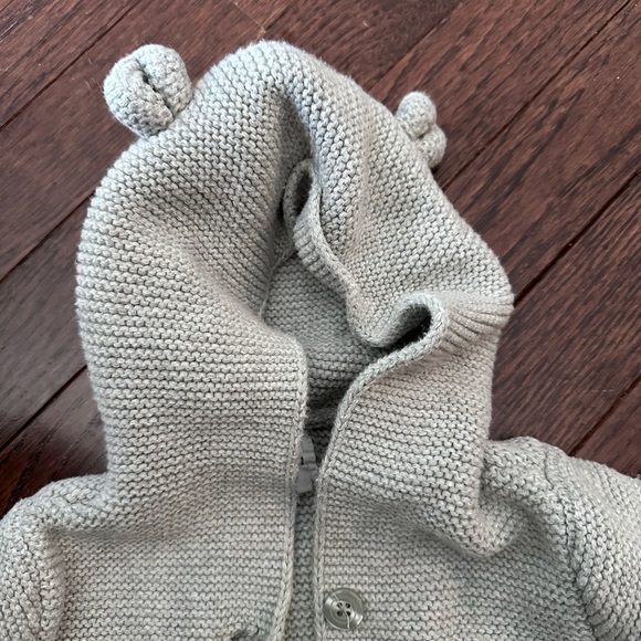 GAP Light Gray Baby Knit Sweater with ears - Picture 2 of 7